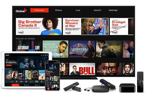 Activate Global TV, Global Go App on OTT devices